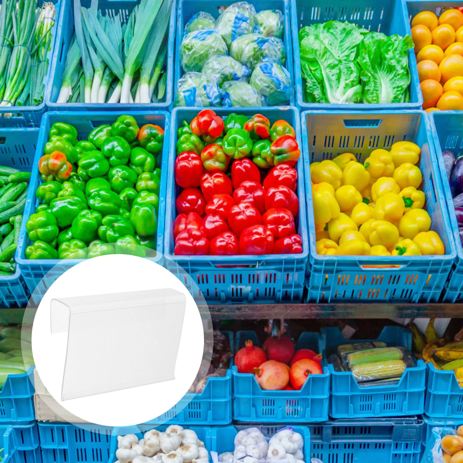 

50Pcs Plastic Wire Shelf Label Holder Transparent Rotatable Clips for Supermarket Shelf Signage Retail Storage Bins