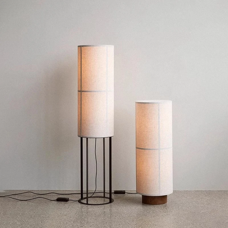 

Japanese-style wabi-sabi wind floor lamp cylindrical villa living room hotel sofa side retro zen simple fabric