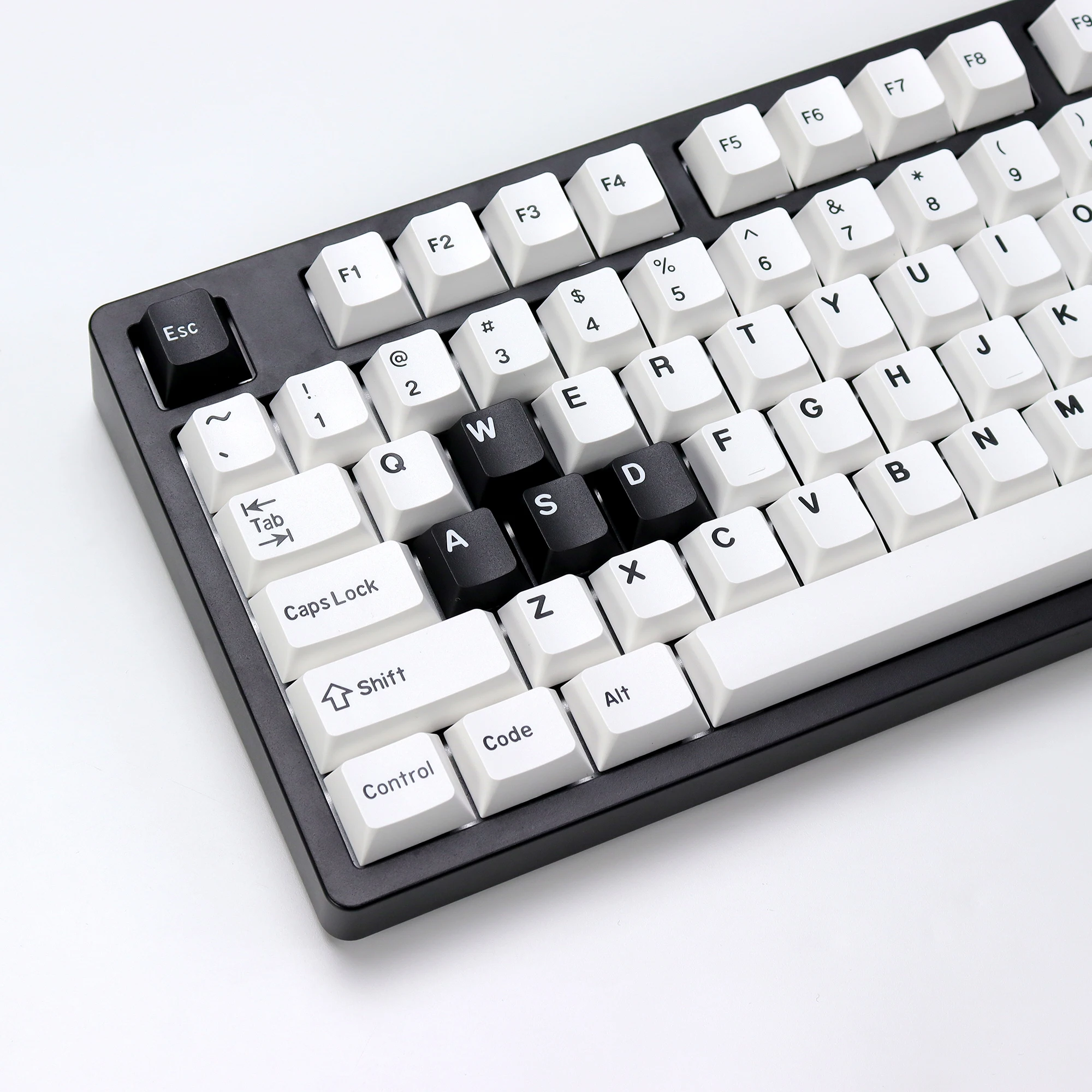KBDiy GMK BOW Keycap Cherry Profile PBT White Keycaps Double Shot Mechanical Keyboard for Aula F87 F108 F99 Pro ACE60 ACE68 75%