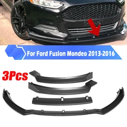3-stage Carbon Fiber Look Car Front Bumper Splitter Lip Diffuser Body Kit Spoiler Guard  For Ford Fusion For Mondeo 2013-2016