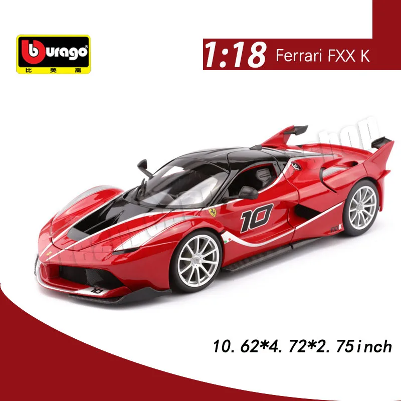 Original Bburago 1:18 Ferrari FXX K Alloy Car Model Children's Toys Die-cast Model Car Collectible Gift Miniature Car Decoration