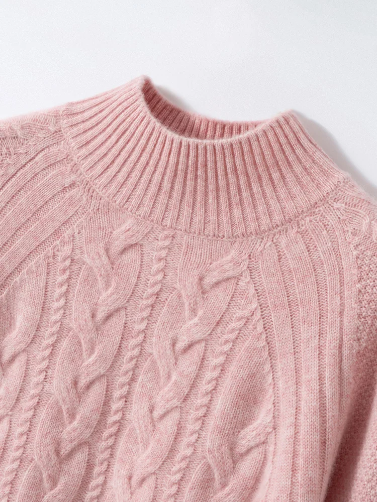 

Женский свитер TLOML из 100% кашемира, жаккардовый пуловер с воротником-стойкой, осенне-зимний, приталенный, базовый, из кашемирового трикотажа, мягкий, теплый, плотный топ