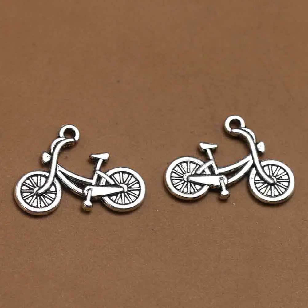 

20 Pcs Bicycle Necklace Pendant Alloy Charm Metal Charms Jewelry Making Pendants Fashion