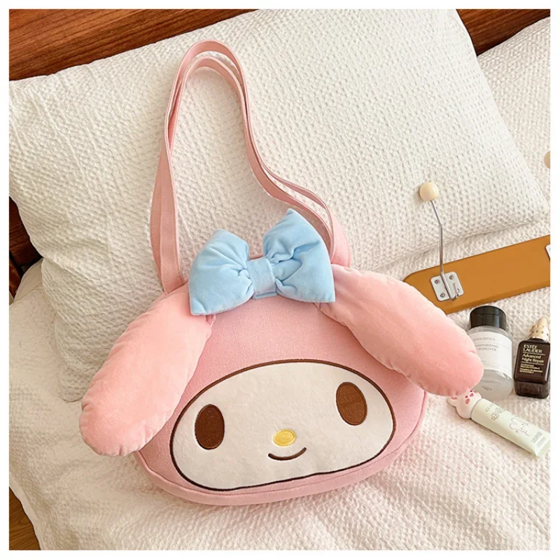 Sanrio New Melody Cartoon Tote Śliczna i lekka torba rekreacyjna na jedno ramię o dużej pojemności