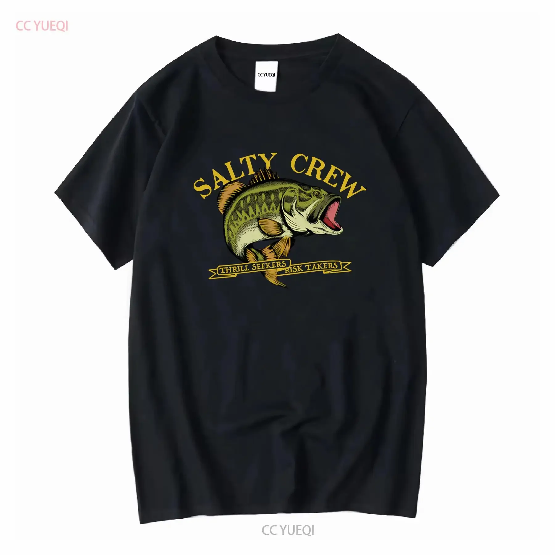 ORG SALTY CREW Men s THRILL SEEKERS RISK TAKERS Surf Snow Skate RARE T shirt L long or short sleeves vintage Washed graphic