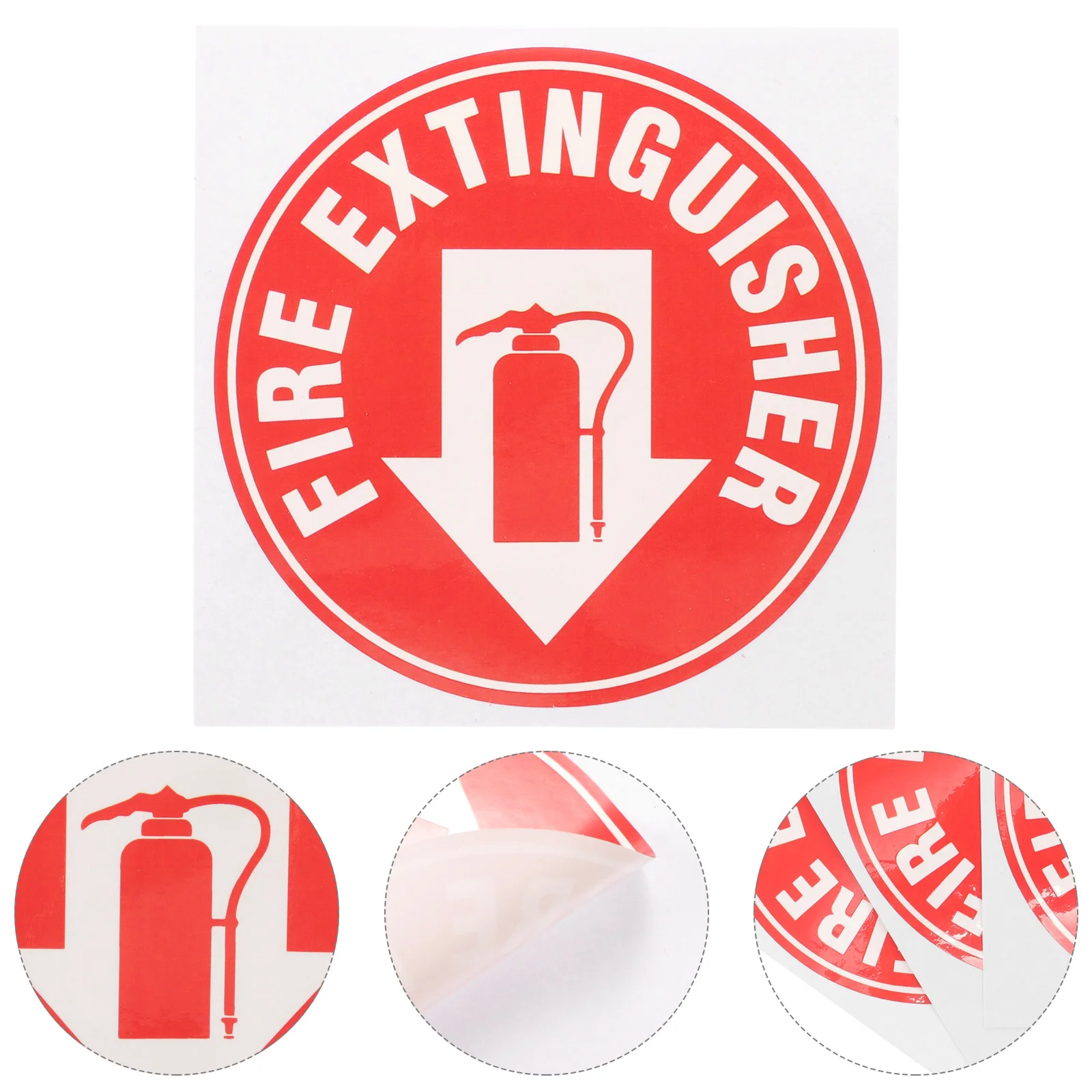 3 Pcs Fire Extinguisher Sticker Adhesive Sign Decal for Safety Round Anti-scratch