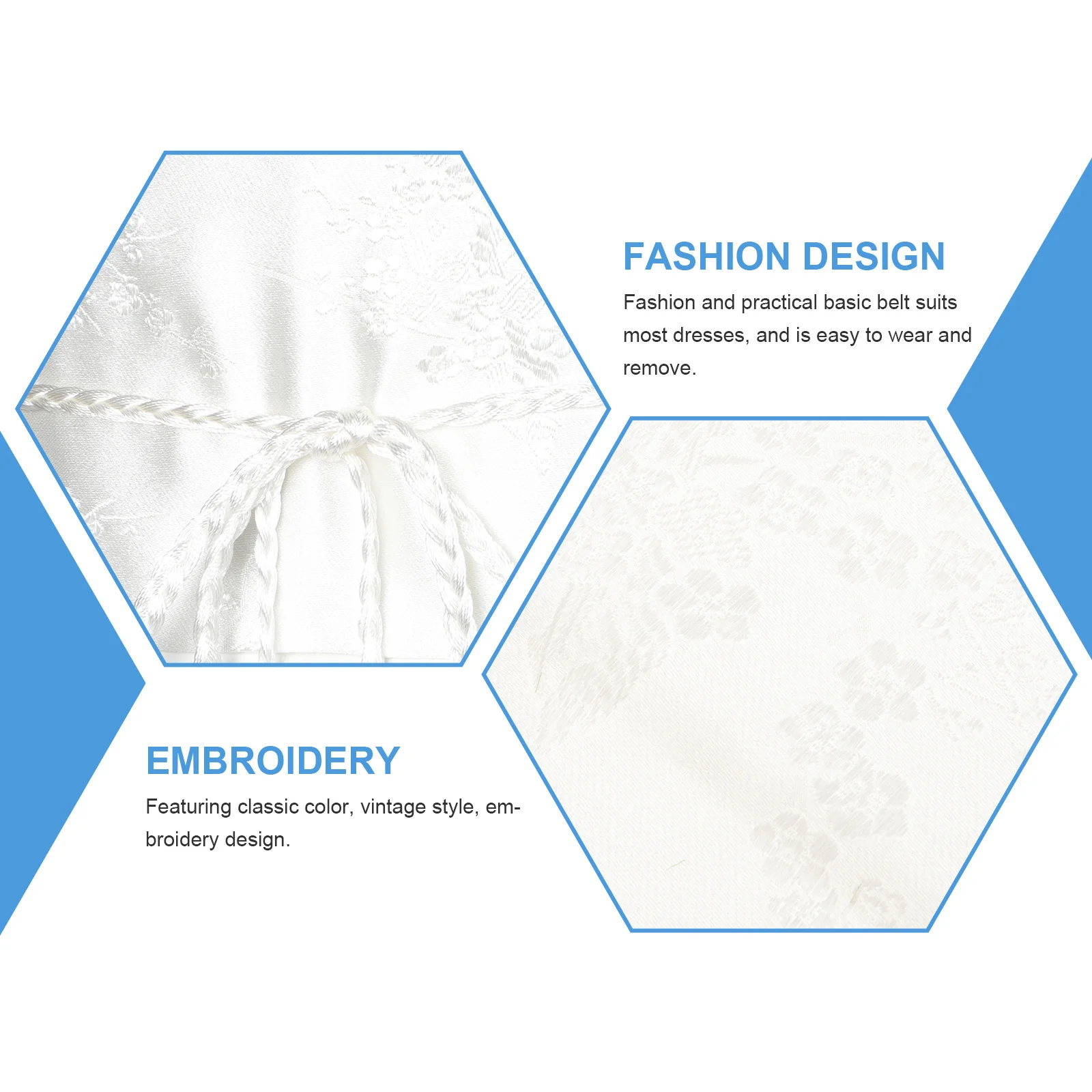 المطرزة واسعة وشاح المرأة Hanfu حزام الصينية حزام شرابة الملحقات خمر نمط دائم موثوقة سهلة ارتداء إزالة