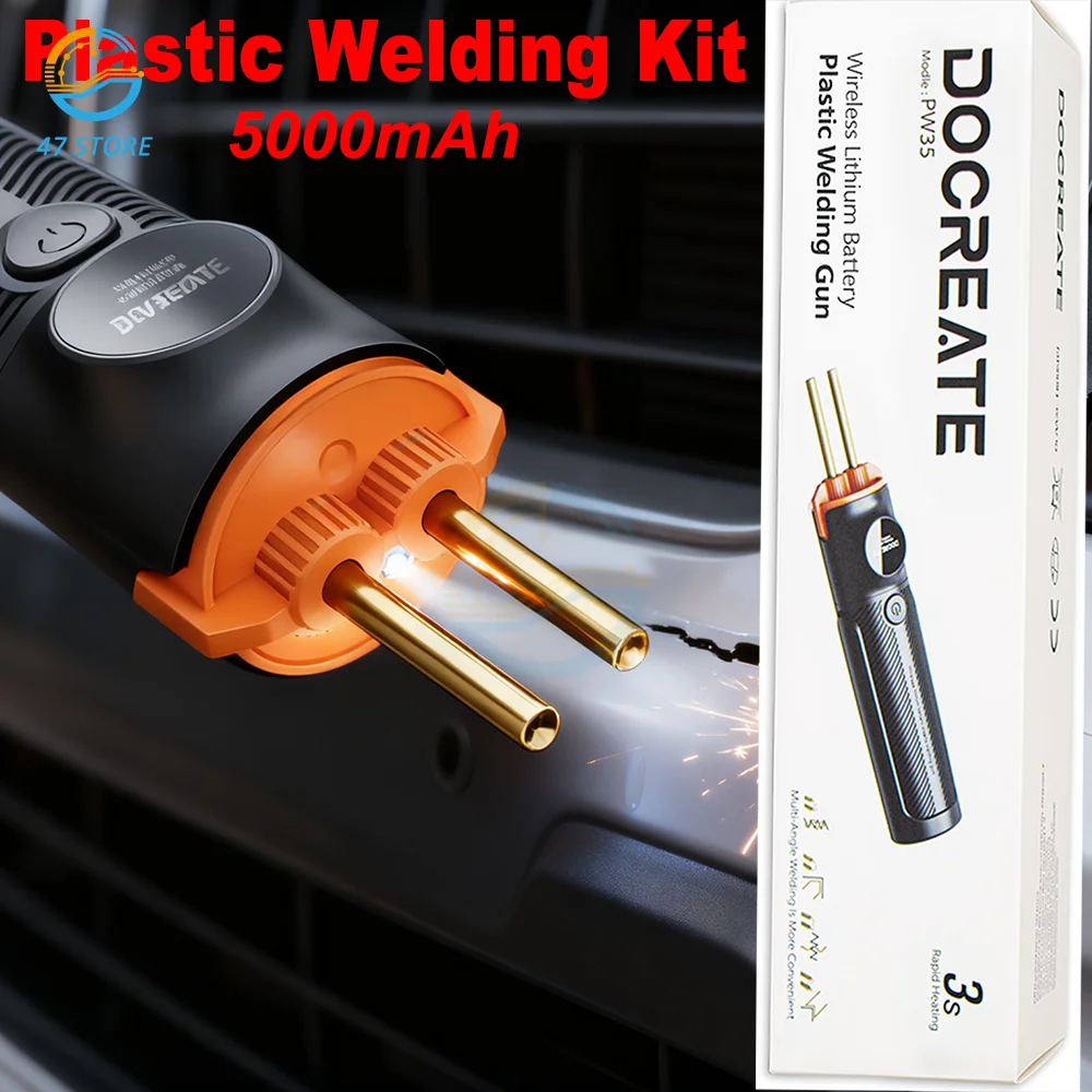 

Professional Plastic Welding Kit Cordless 30W 5000mAh Type-C Charging with 400pcs Rods for Auto Body Repair