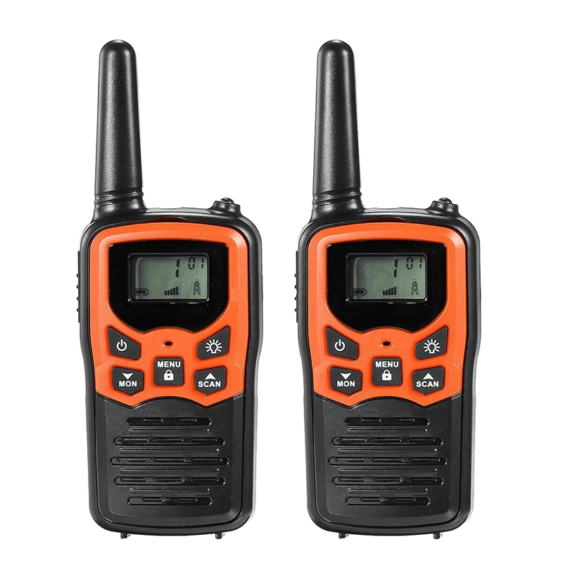 FULL-2Pcs Handheld Walkie Talkie Radio 22 Channels Set 10 Km Uhf 400-470 Mhz Dual Band Long Range Communication Transceiver