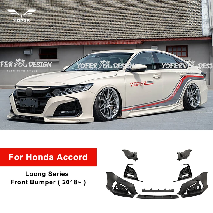 Yofer hot-sale modified car Bumper bodykit front bumper accessories universal for Honda Accord