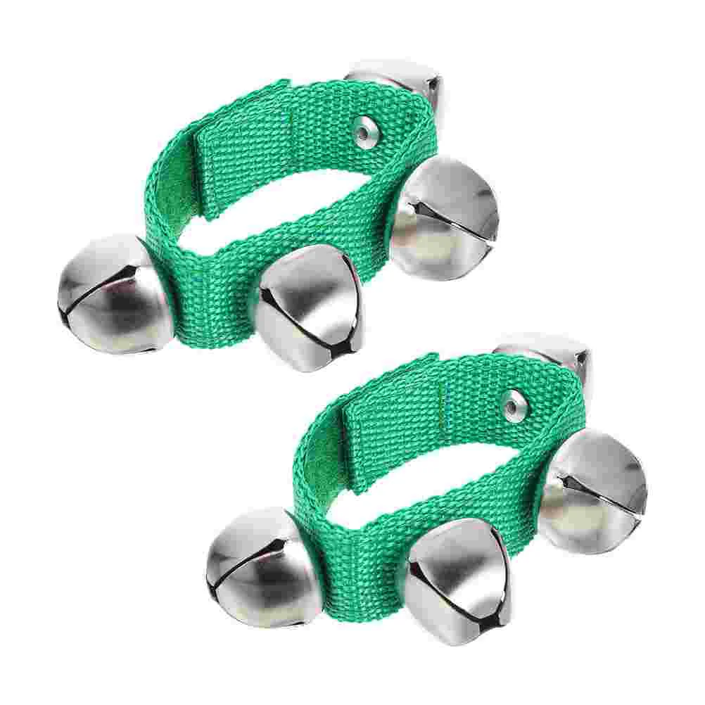 

Orff Rattle Cheering Props Party Music Toys Bell Bracelets Handbells Band Wrist for Kids Jingle Wristband Childrens