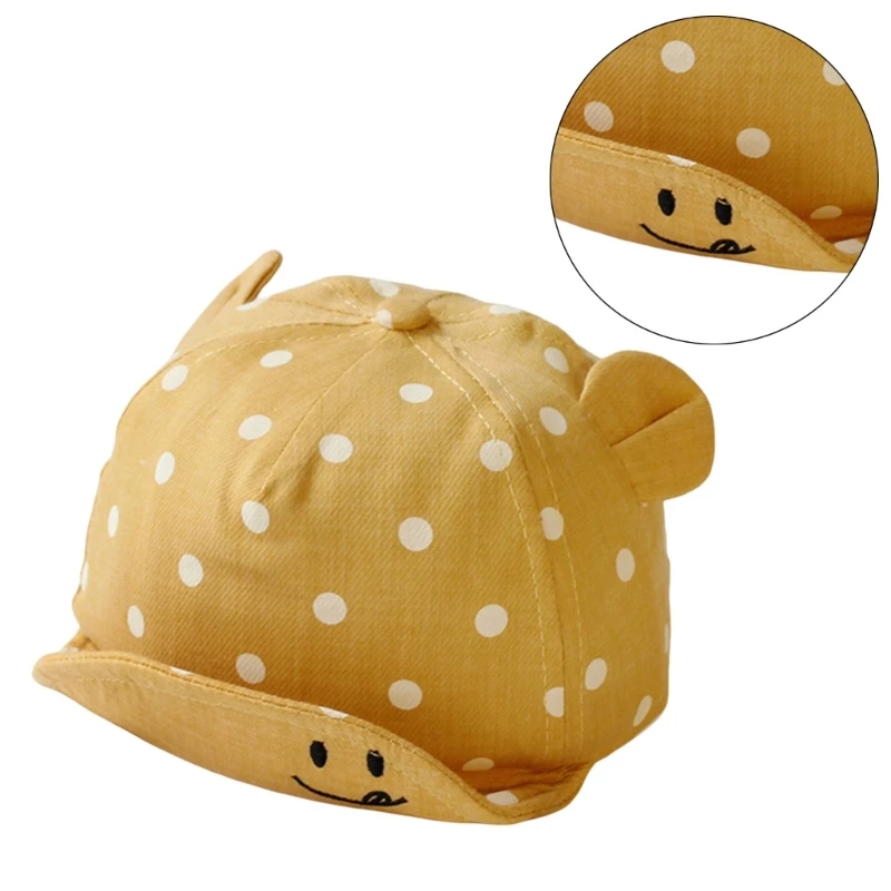 Baby Peaked Caps Hat Duck Tongue Caps for Boy Girl Kids Sun Hat Smile Face Caps Size Adjustment Sun Portection Hat