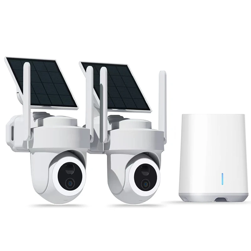 Newest 4K Solar Security Cameras Wireless Outdoor Home Security System 4 Cam-Kits 2.4G 5G WiFi 64GB Night Vision SD Card