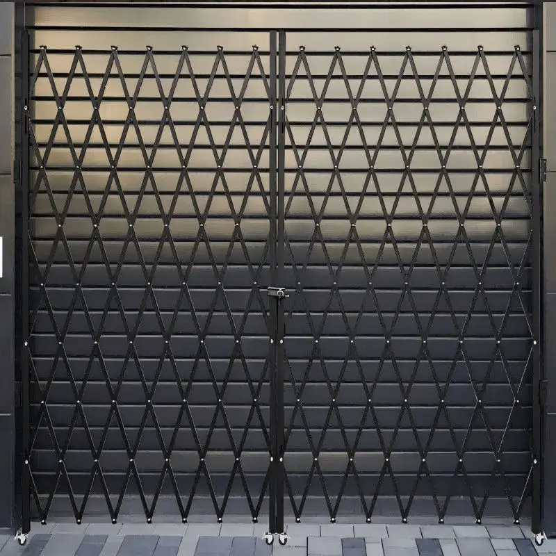 Foldable retractable fence, sliding door courtyard freight elevator shop
