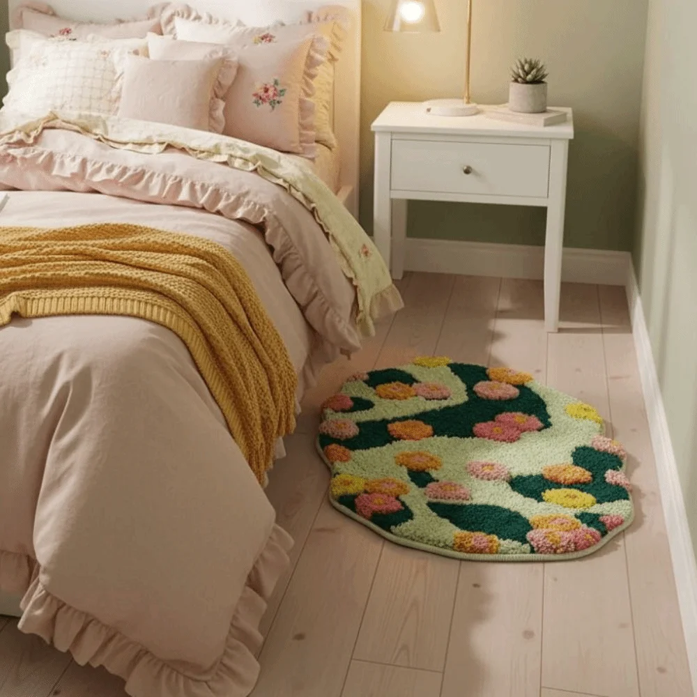 Decorative Absorbent Simulated Moss Bath Mat Non Slip Soft Moss Rug Thickened Cashmere-like Bathroom Mat Living Room