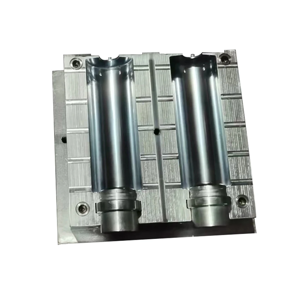 Customized four-cavity plastic bottle blow molding molds, high-precision steel molds suitable for semi-automatic two-cavity PET