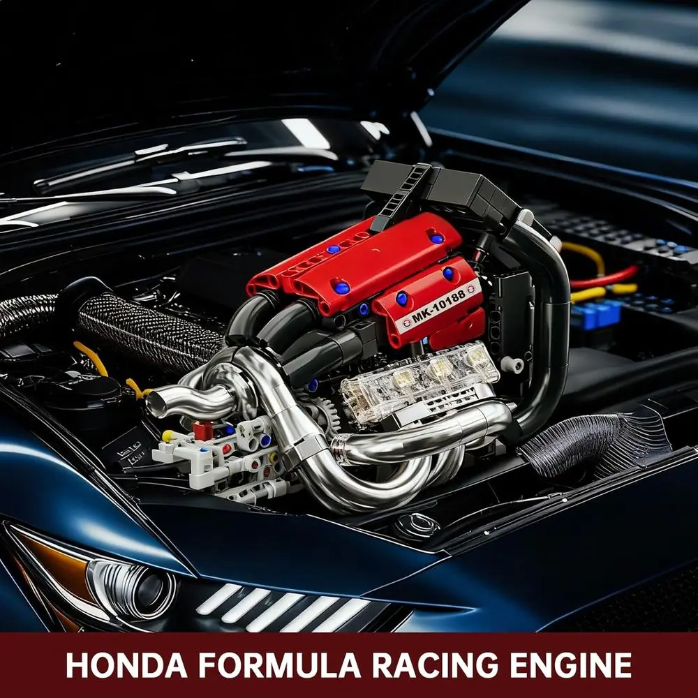 Kit di montaggio motore F1, giocattoli modello motore, set motore a combustione, kit educativo STEM da 10188 pezzi per età 14+