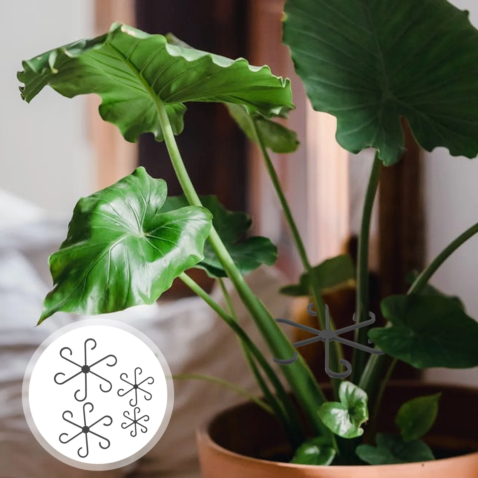 

12Pcs Plant Support Clips Adjustable Stem Holders Durable ABS Material Climbing Plants Accessories Black