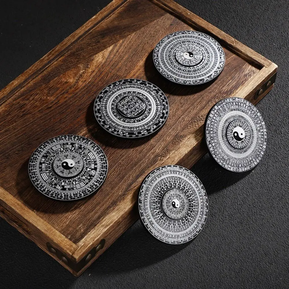 Gyroscope portatif Tai Chi doigt Gyro Bagua modèle en alliage d'aluminium doigt Spinner rotatif rétro Fidget Spinner école