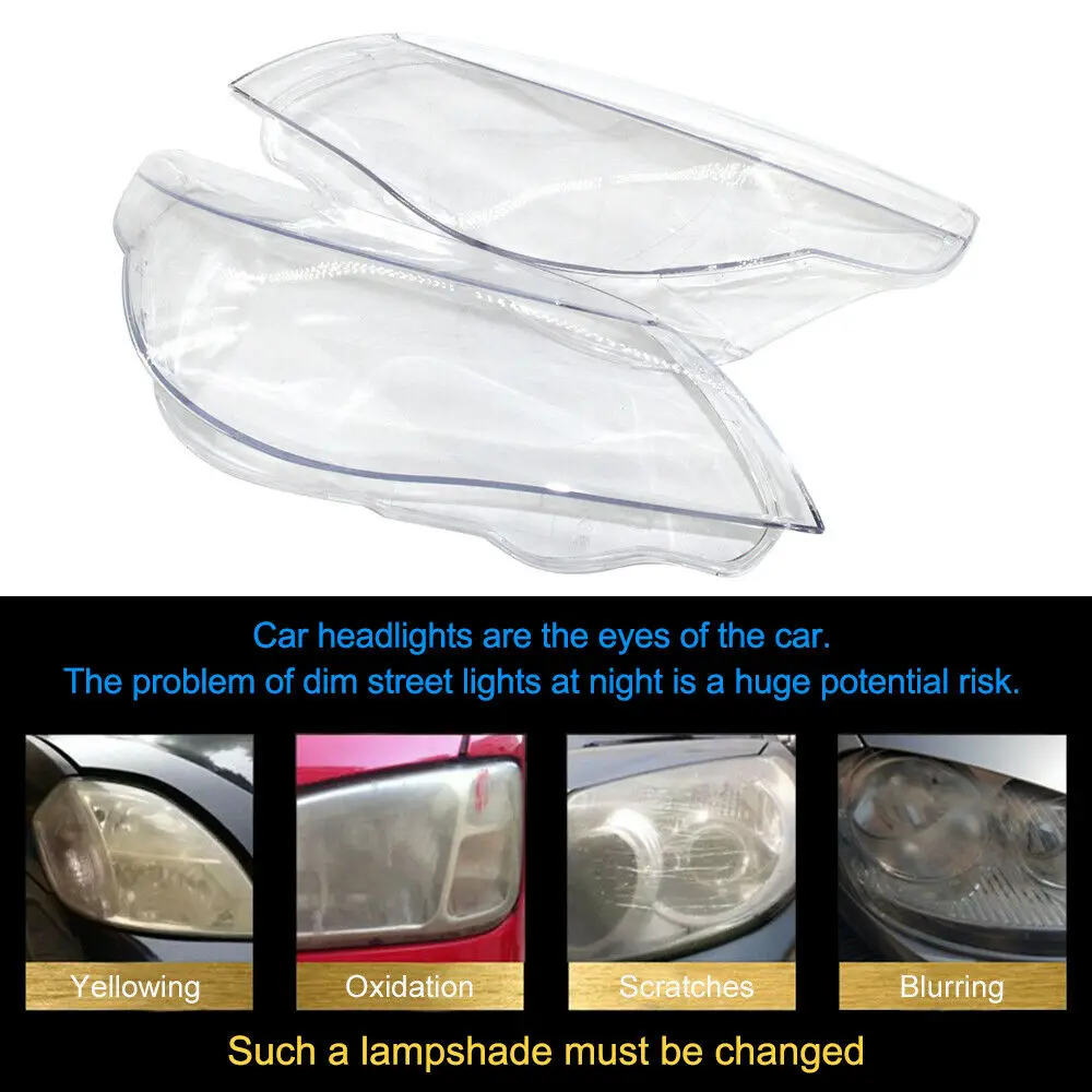 Car Right Headlight Lens Cover Front head light lamp for BMW 5 Series E60/E61 03