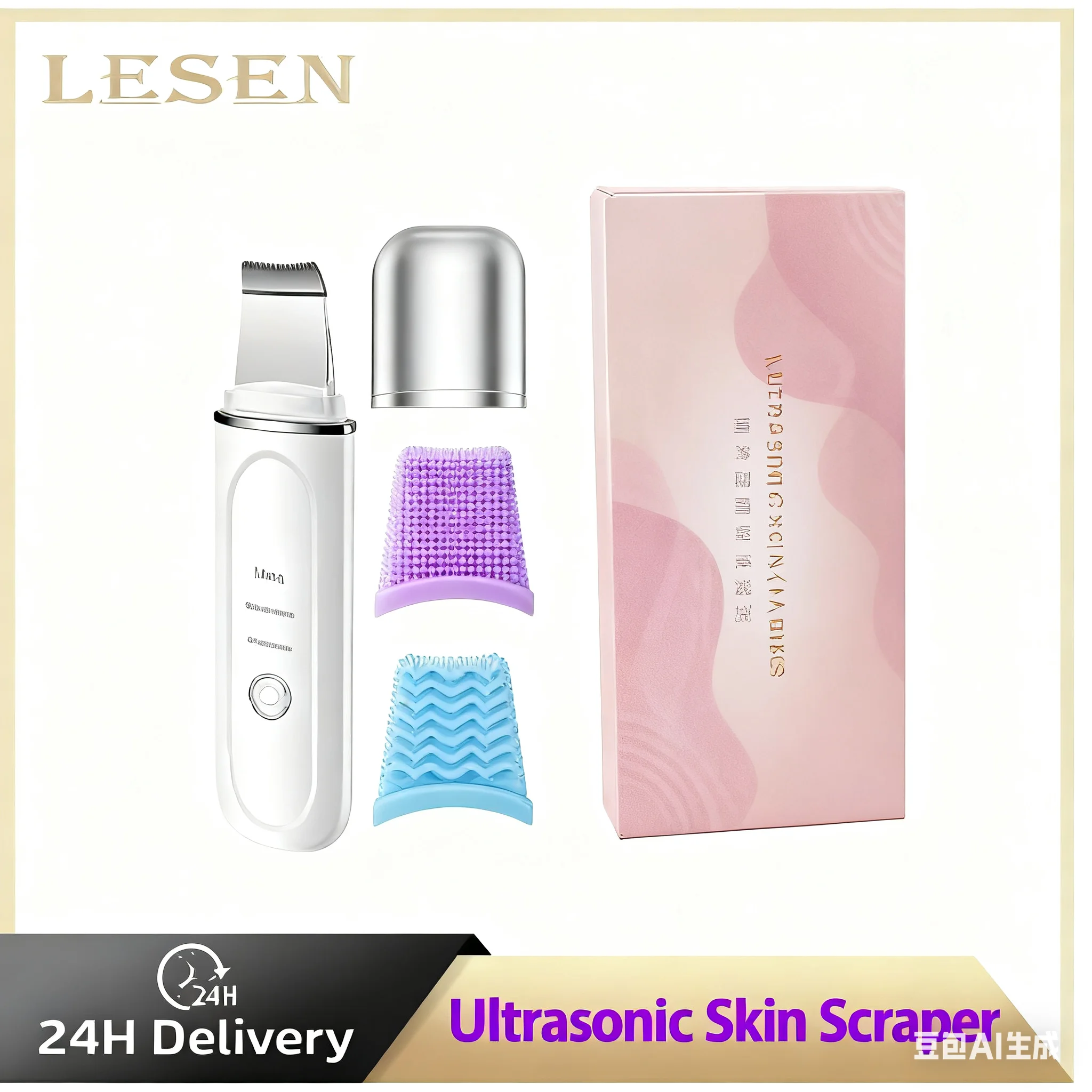 เครื่องขัดผิวหน้าอัลตราโซนิก LESEN เครื่องยกกระชับผิวหน้า เครื่องทำความสะอาดอัลตราโซนิก ทำความสะอาดรูขุมขน เครื่องทำความสะอาดผิวหน้าอย่างล้ำลึก เหมาะสำหรับการขัดผิว