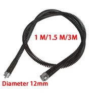 Herramienta de dragado de tuberías, desbloqueador de alcantarillado de tuberías de resorte, fregaderos, herramientas de eliminación obstruidas para tuberías de lavabo, baño, cocina, diámetro 12mm, 1-3M