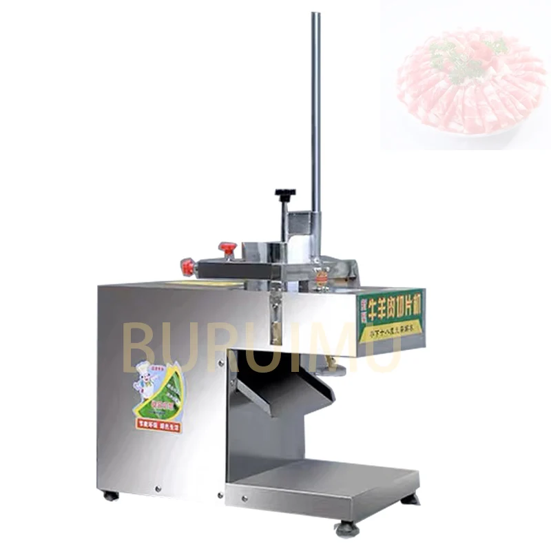 

Automatic Beef And Mutton Rolls Slicer Machine Electric Meat Cutter Desktop Frozen Meat Cutting Machine