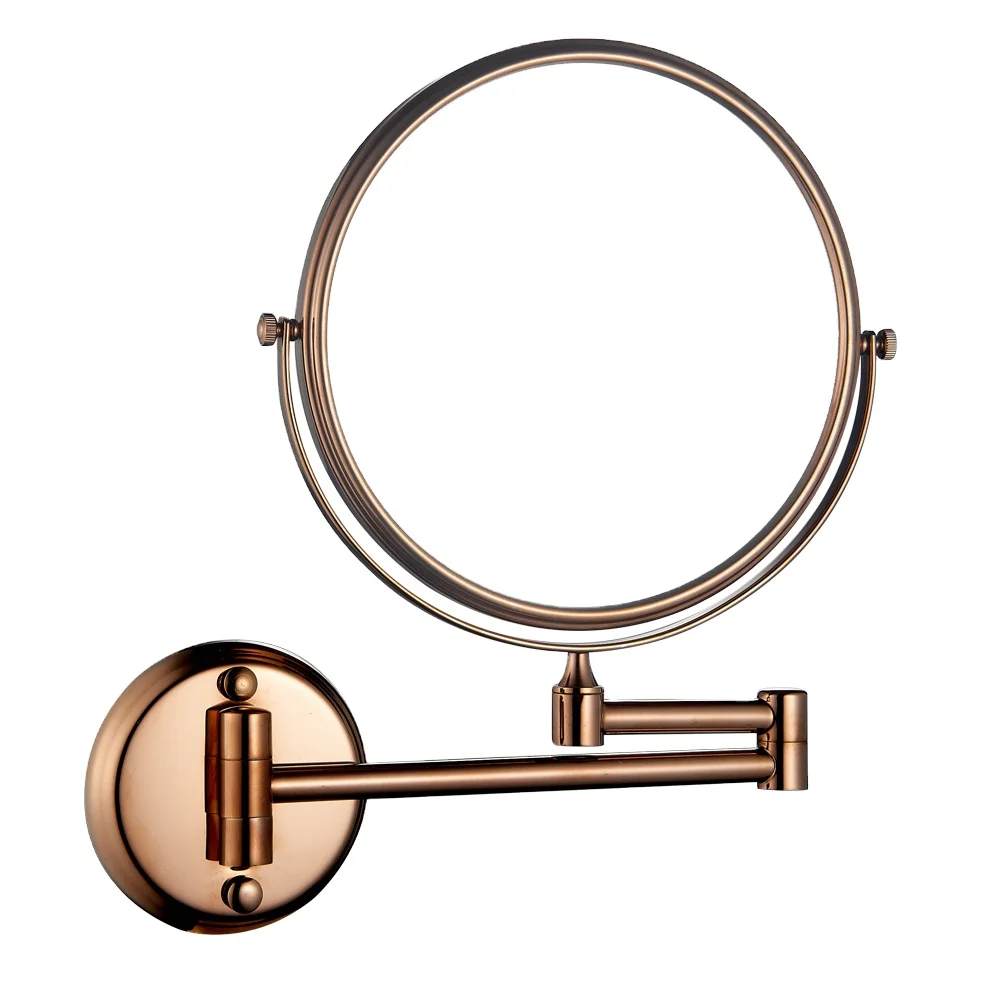 

M0128R Wall Mounted Brass 8-inch Bathroom Rose Gold Magnifying Shaving Mirror