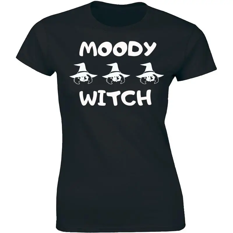 Moody Witch Shirt - Funny Hallowen Treat Or Trick Spooky Women's T-shirt Tee
