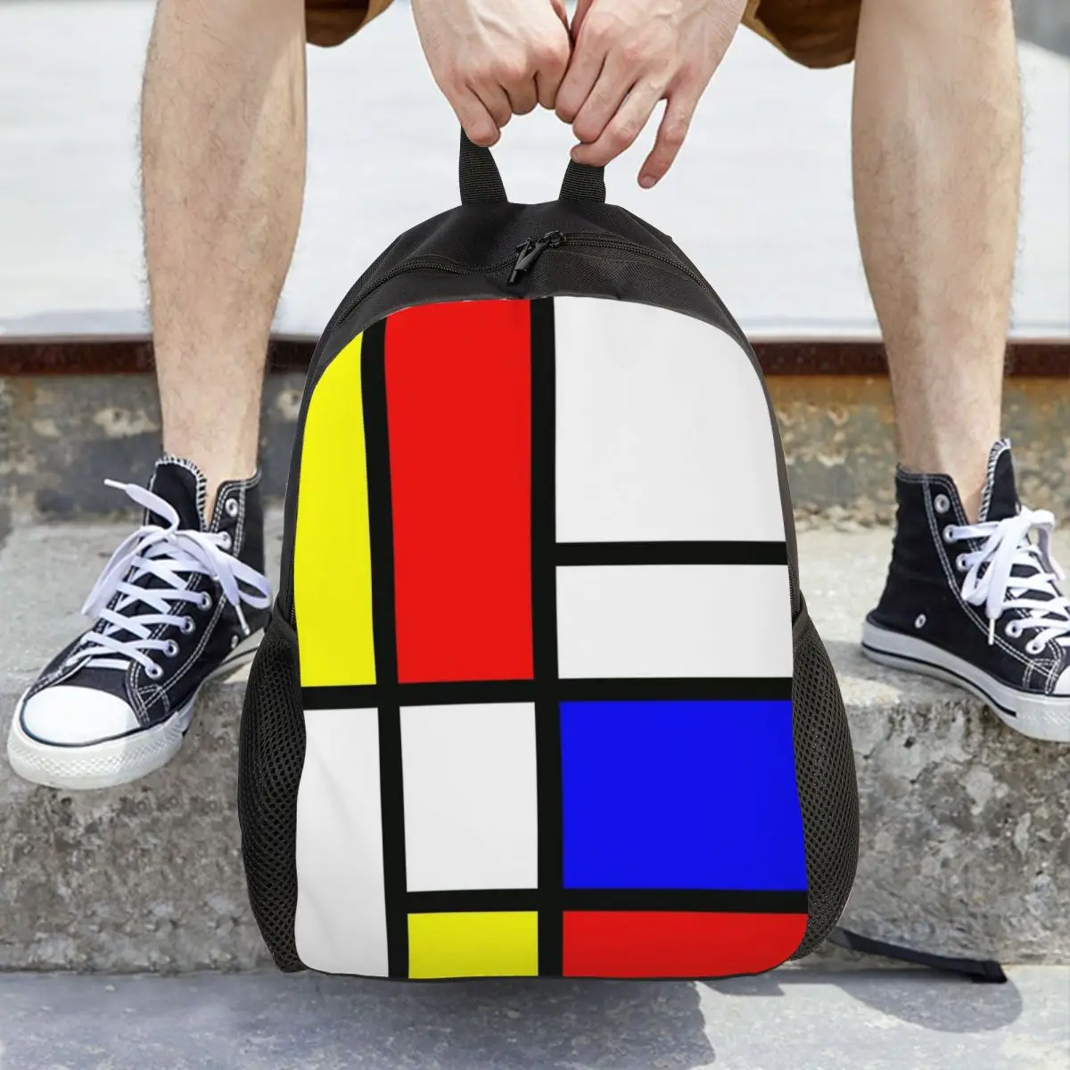 

Рюкзак Piet Mondrian Composition 2, Лидер продаж, рюкзак большой емкости, детская сумка для книг, школьная сумка, сумки на плечо для мужчин и женщин
