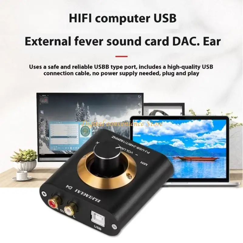 97QA USB أجهزة فك ترميز الصوت مقبض ذهبي 192 كيلو هرتز HiFi مخرج مضخم ضوت سماعات الرأس