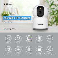 SriHome SH038 Indoor Digital-WDR 5MP Home Humanoid Detection CCTV Network Camera Straight Level Night Color security Camera