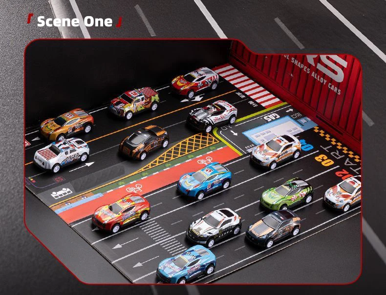 Geschenkbox-Version: 48-teiliges Legierungsauto-Set, Kinderspielzeugauto, Blechauto, Rennmodell, Klassisches Automodell, Weihnachtsgeschenk – Detail 7