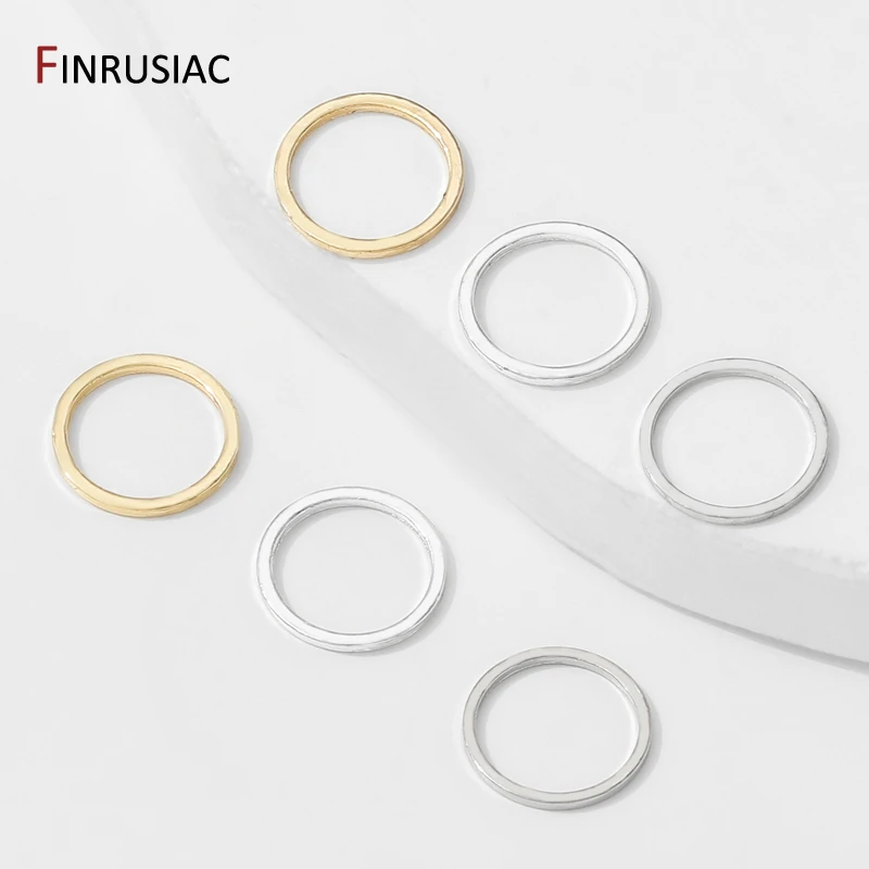 14K Gold Plated Brass Round Close Jump Rings Split Rings,Connecting Rings For DIY Jewelry Necklace Making Accessories