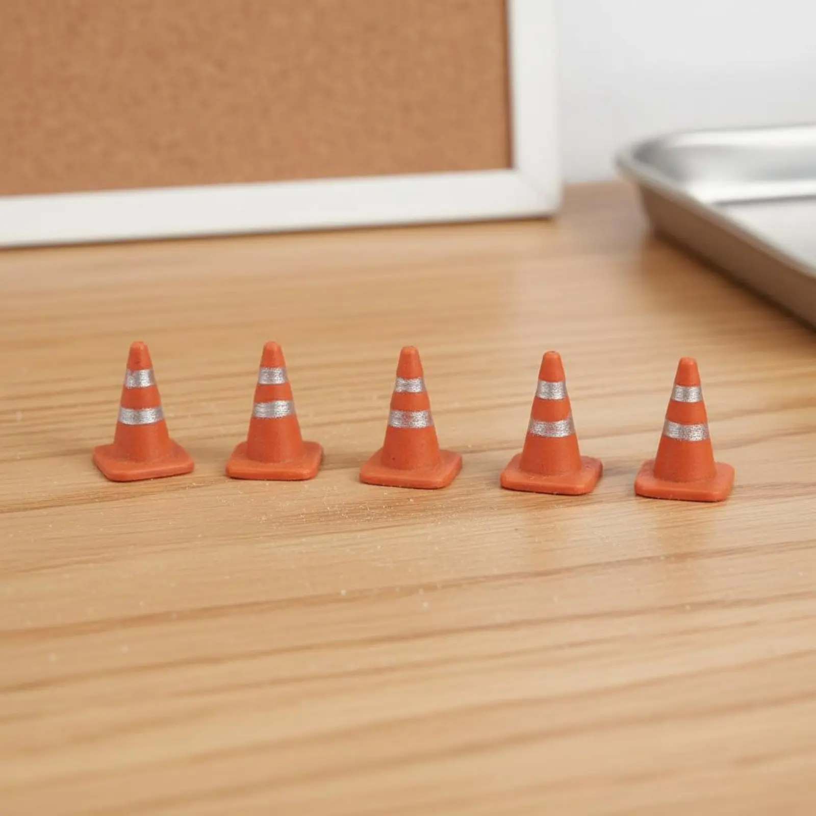 Approximately 1:64 Scale Street Cone Highly Detailed Miniature Traffic Cone Model Car Accessory Resin Material for Hobbyists - view 4