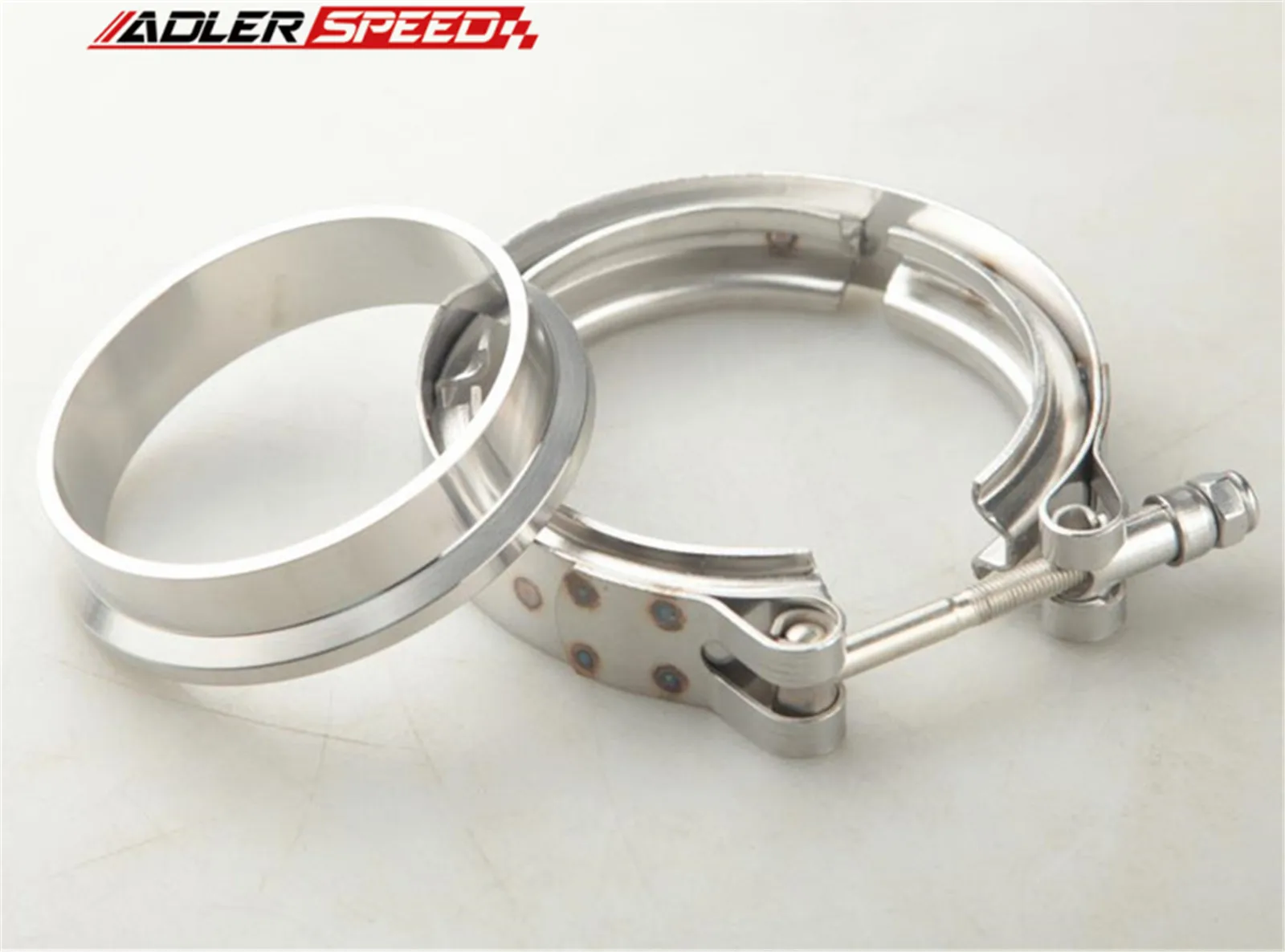 ADLERSPEED T3 GT35 4 Bolt 2.5'' ID to 3'' V Band Turbo pipe Adapter Clamp Kit