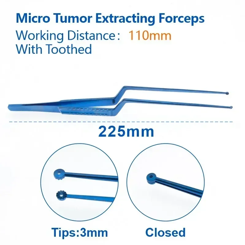 Micro Tumor Extracting Forceps Toothed Ring tips Titanium Grasping Tumor Forceps Neuro microsurgery Instruments
