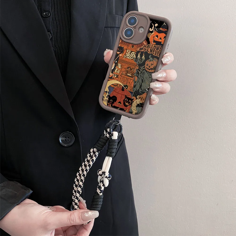 2025 هالوين غطاء ل Redmi نوت 14 14s 13 12 11 10 9 8 7 برو زائد 13C 12C 14C 9C 10C Crossbody الحبل حبل طويل جراب هاتف #6