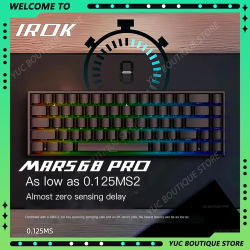 IROK Mars68 PRO interruptor magnético deportivo para juegos Teclado mecánico inalámbrico RGB batería larga accesorios de juego de intercambio en caliente personalizados