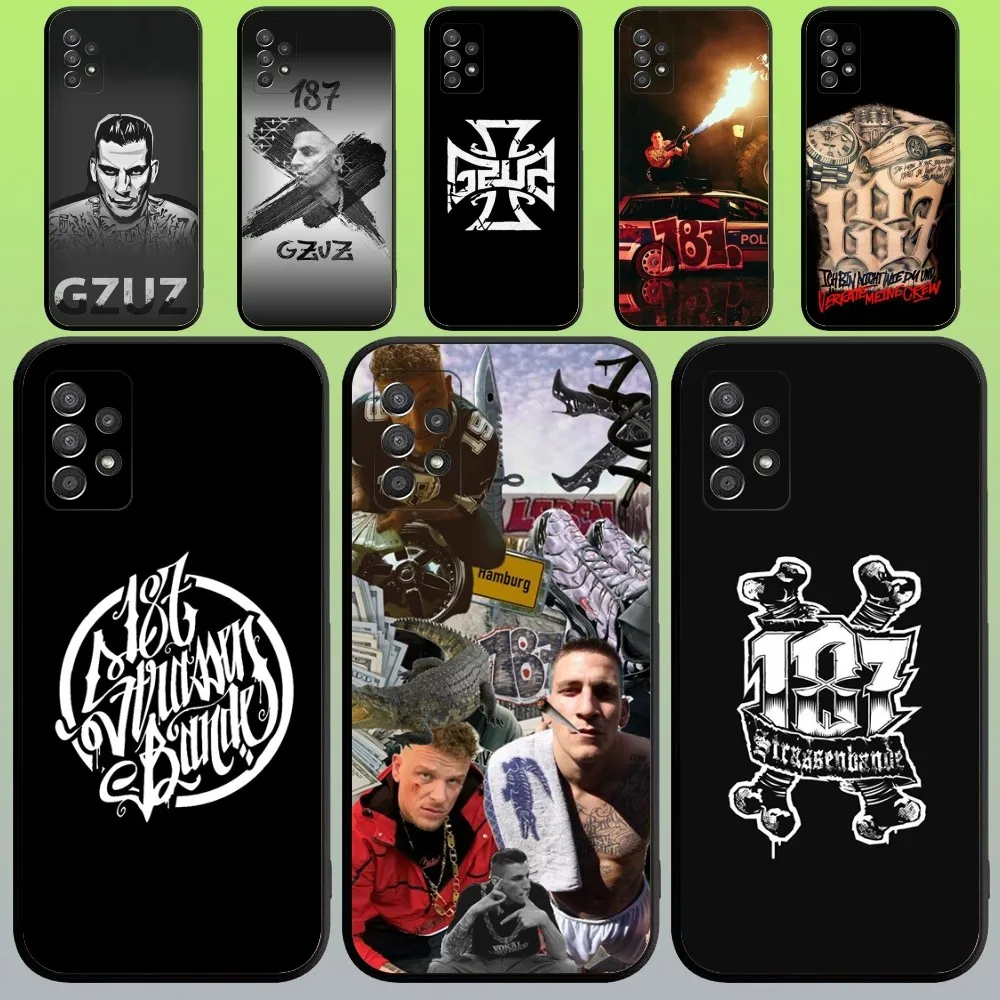 GZUZ 187 Strassenbande Rapper Phone Case For Samsung Galaxy A20,A21s,A22,A31,A32,A52,A53,A72,73,A80,A91 Soft Black Cover