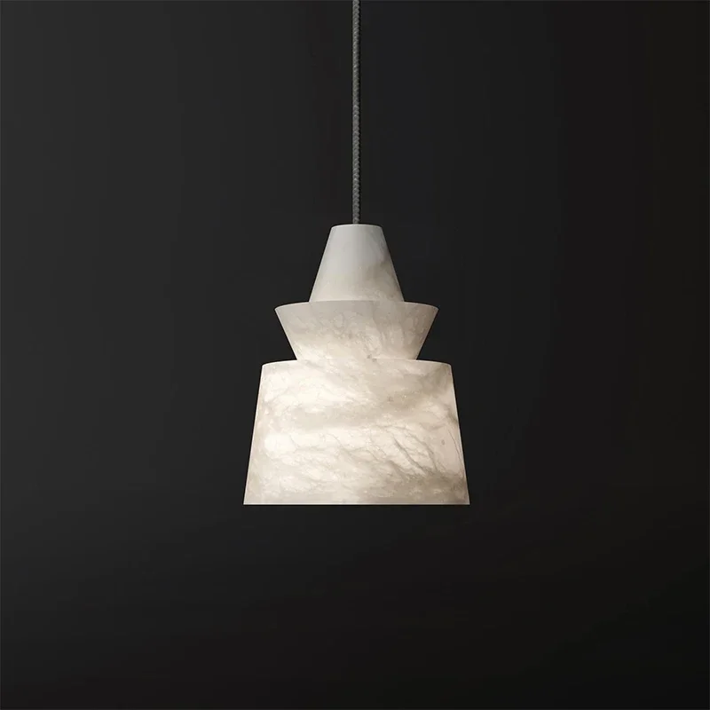 Modern New Design Alabaster Pendant Minimalist Style Bedrooms And Restaurants Kitchen Island Decoration Led Hanging Lighting