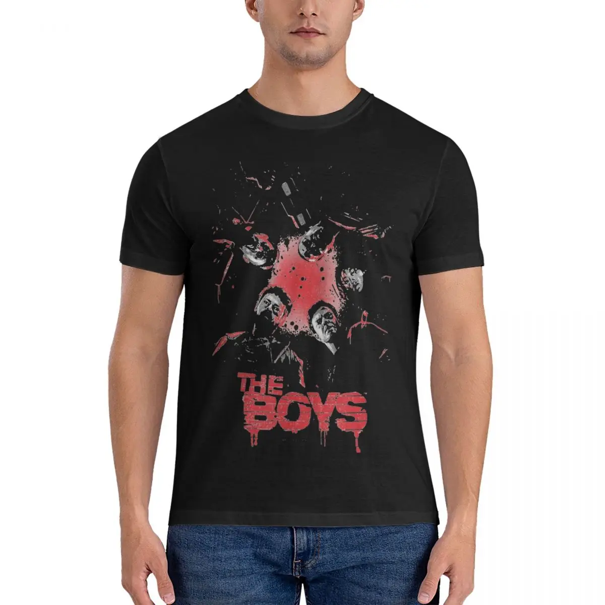 Men\'s The Homelander The Boys Season 4 T-Shirts The Boyz Vintage 100% Cotton Tops Summer Short-Sleeved T Shirt O-Neck Tee Shirt