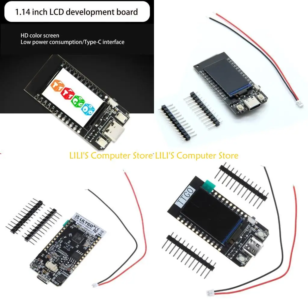 

A52B ESP32 Макетная плата WIFI Bluetooth-совместимый модуль 1,14-дюймовая плата управления ЖК-дисплеем