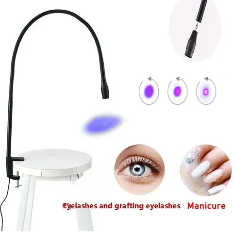USB UV 자외선 LED 스포트라이트 조절 경화 램프, 네일 광택제 경화, 속눈썹 접목, 속눈썹 접착제 경화, 5W