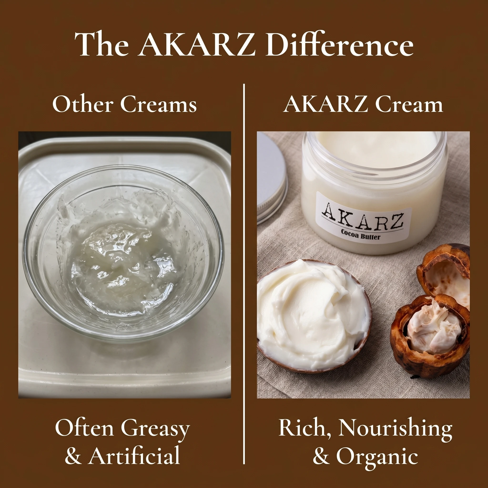AKARZ  Neck Skin Care Cocoa butter Cream high-quality Fade wrinkles Anti-Aging Whitening Beauty Care Cream