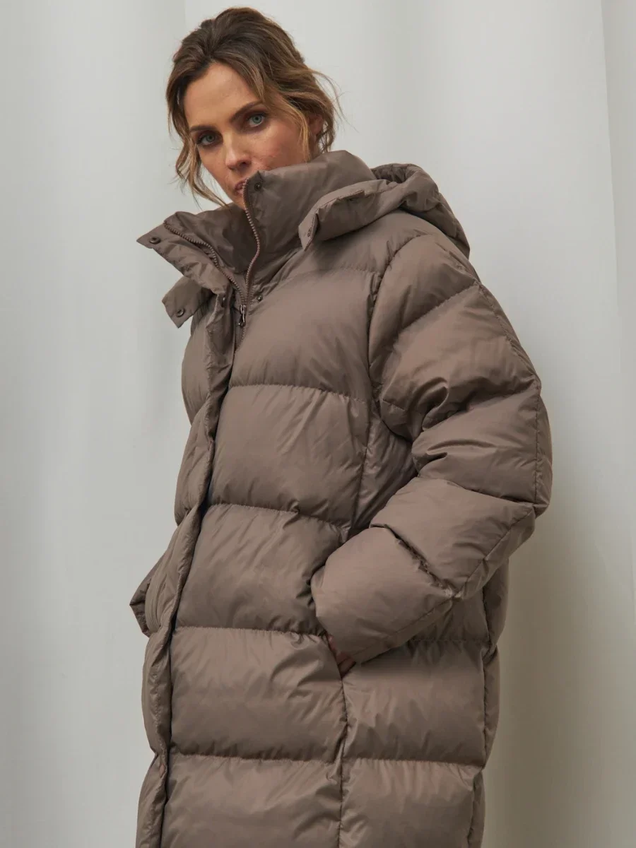 Born ladies lose Enten Daunen mantel Damen Winter Langarm verdicken warme lange Puffer Jacken Mäntel für Frauen Daunen mäntel