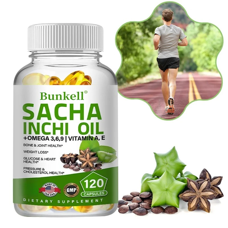 

Sacha Inchi Oil Capsules 500 Mg, with Omega 3-6-9 & Vitamins, Supports Joint Health, Bone Growth and Brightening of Skin Tone