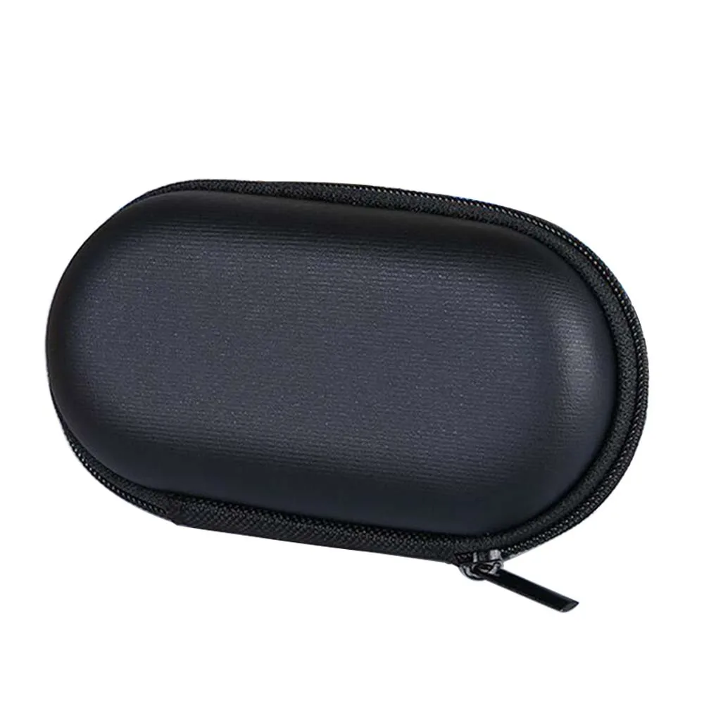 휴대용 이어폰 가방 11.5*6.5*3.5cm 지퍼 케이스 PU 가죽 EVA 상자 보석 귀걸이 반지 보관 주머니