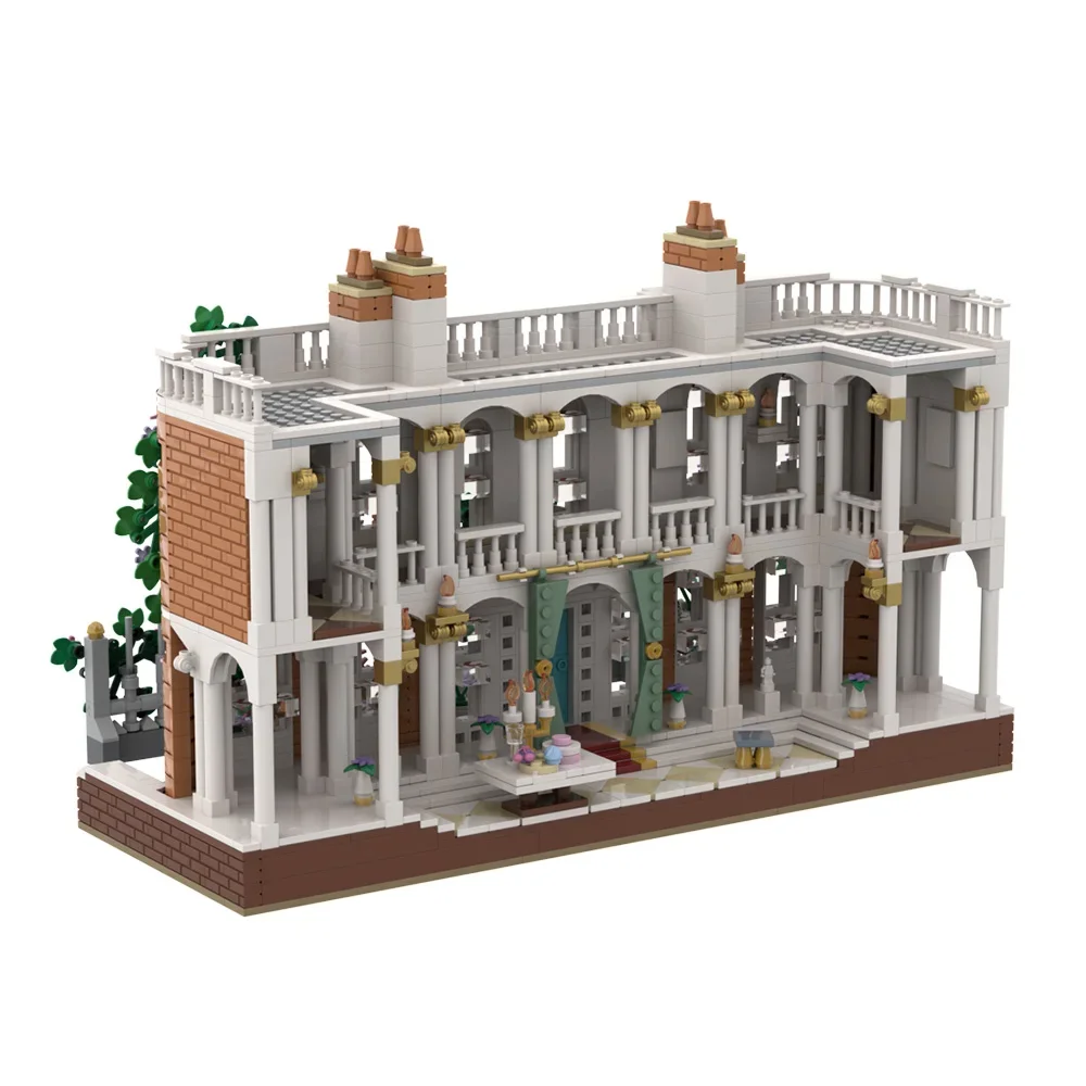 Gobricks MOC สถาปัตยกรรมประวัติศาสตร์ Bridgertoneds art museum Building Blocks รุ่น Estate ปราสาทอิฐประกอบของเล่นเด็กของขวัญ