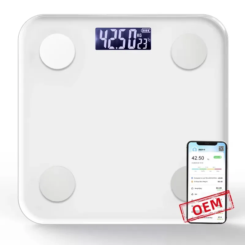 

Цифровые весы для взрослых, весы для контроля жира, умные весы Bluetooth Bmi с приложением Ios и Android